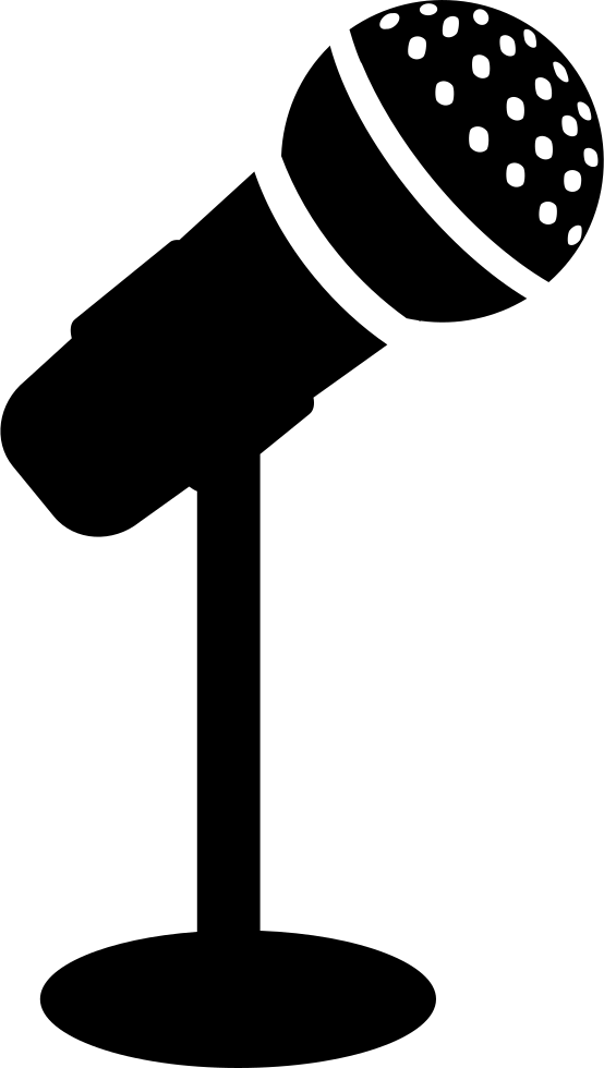 Png File Svg - Microphone Stand Icon Png Clipart (554x980), Png Download