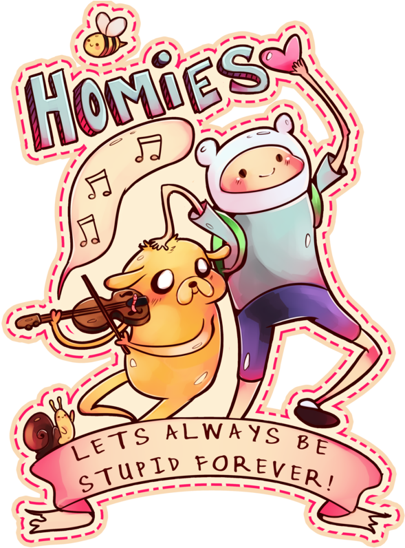 Abenteuerzeit Mit Finn & Jake Images Homies Hd Wallpaper Clipart (589x796), Png Download