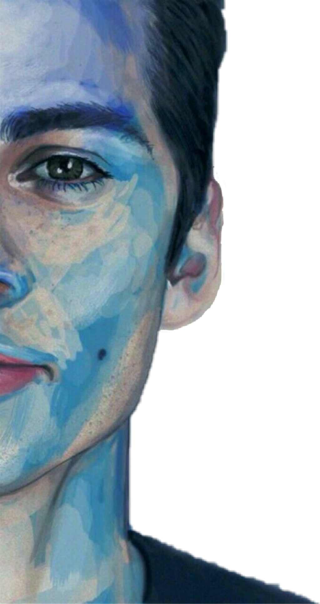 O'brien Sticker - Dylan O Brien Painting Clipart (1024x1932), Png Download