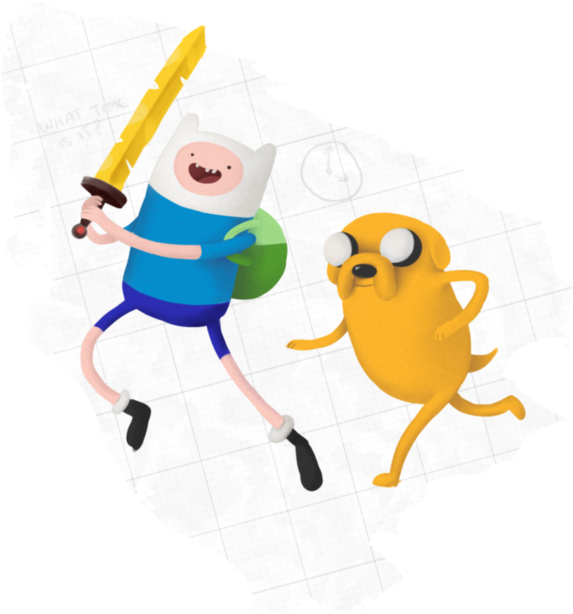 Finn And Jake Adventure Time Fanart - Cartoon Clipart (880x907), Png Download