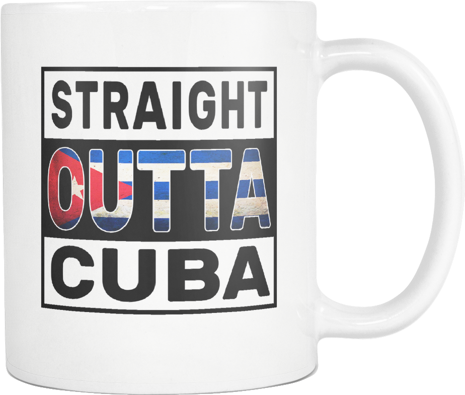 Straight Outta Cuba - Coffee Cup Clipart (1024x1024), Png Download