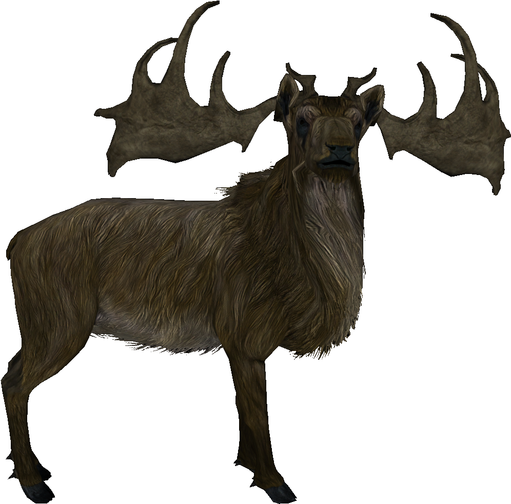 Elk - Skyrim Deer Png Clipart (1095x1076), Png Download