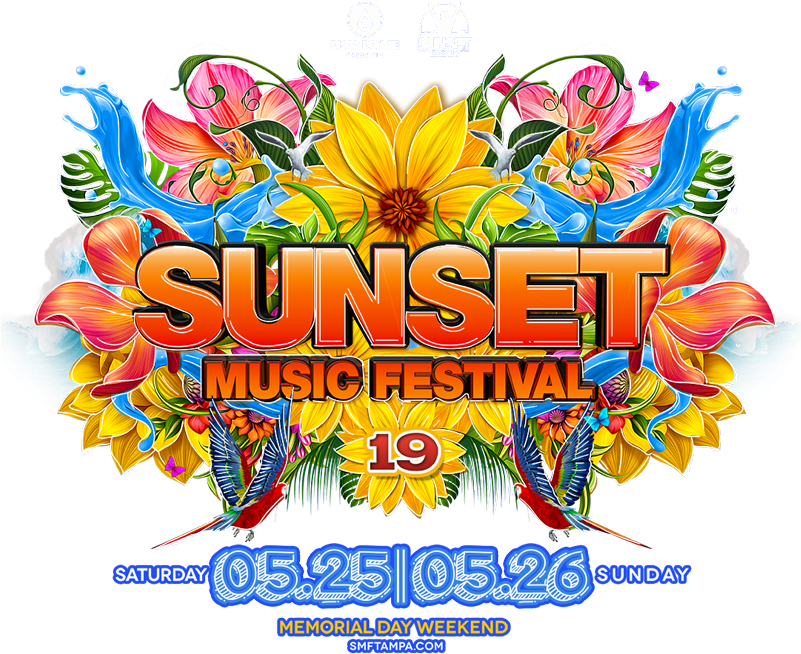 Sunset Music Festival - Graphic Design Clipart (800x800), Png Download