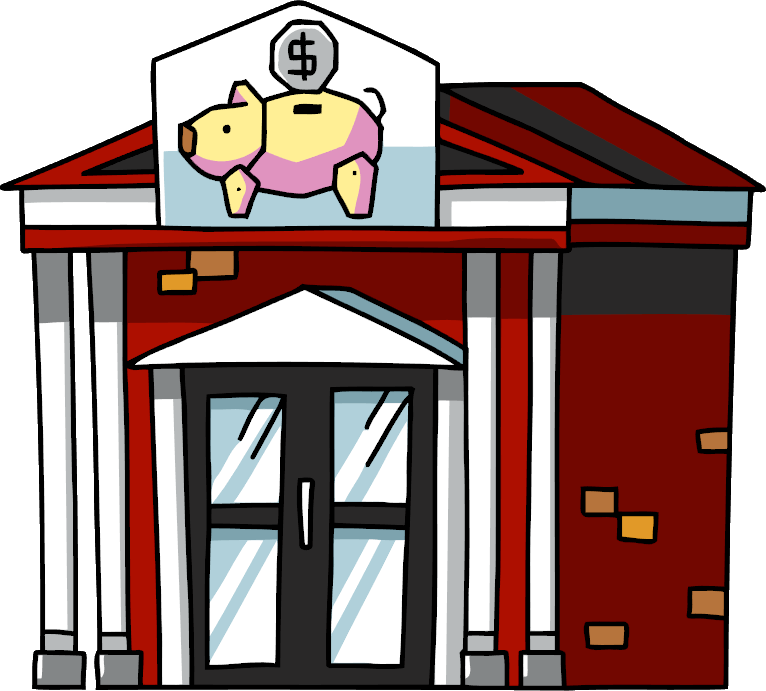 Bank Cartoon Png - Bank Building Bank Clipart Png Transparent Png (766x691), Png Download