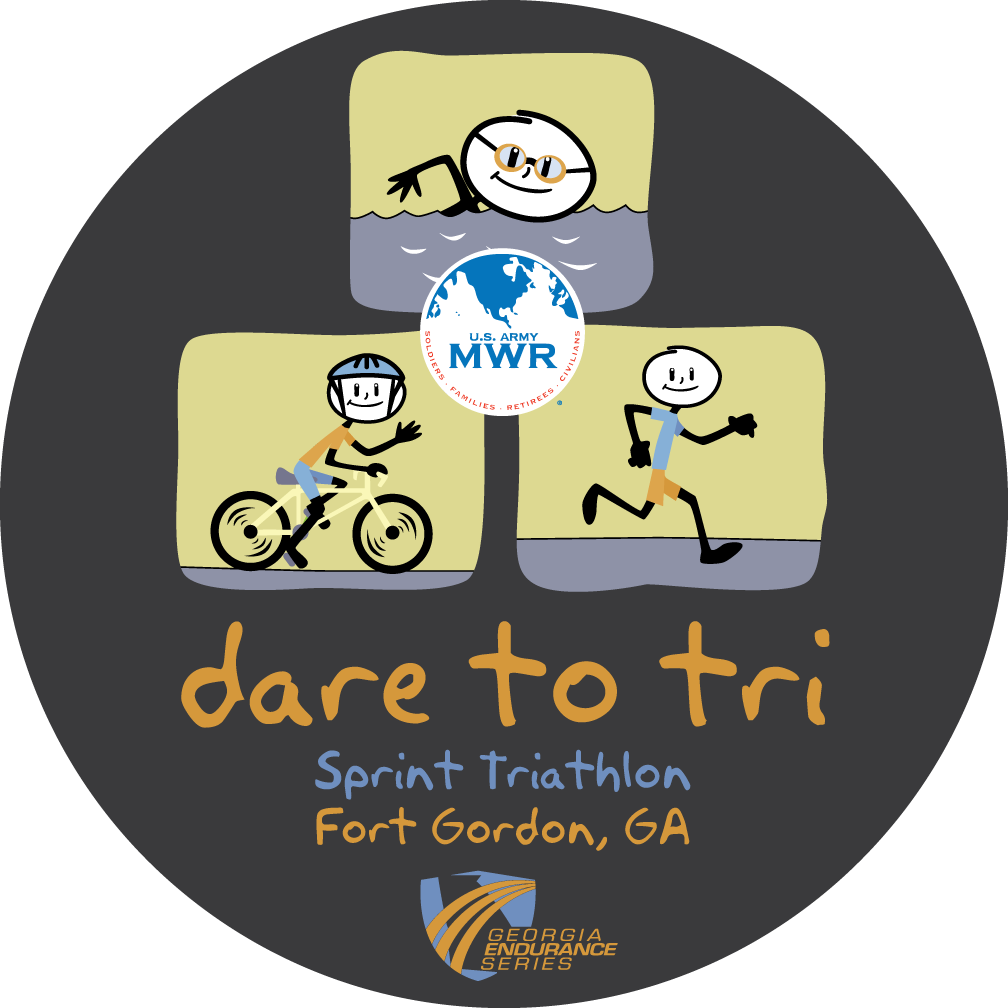 Dare To Tri Sprint Triathlon Logo Color 2016 No Date - United States Army's Family And Mwr Programs Clipart (1008x1008), Png Download