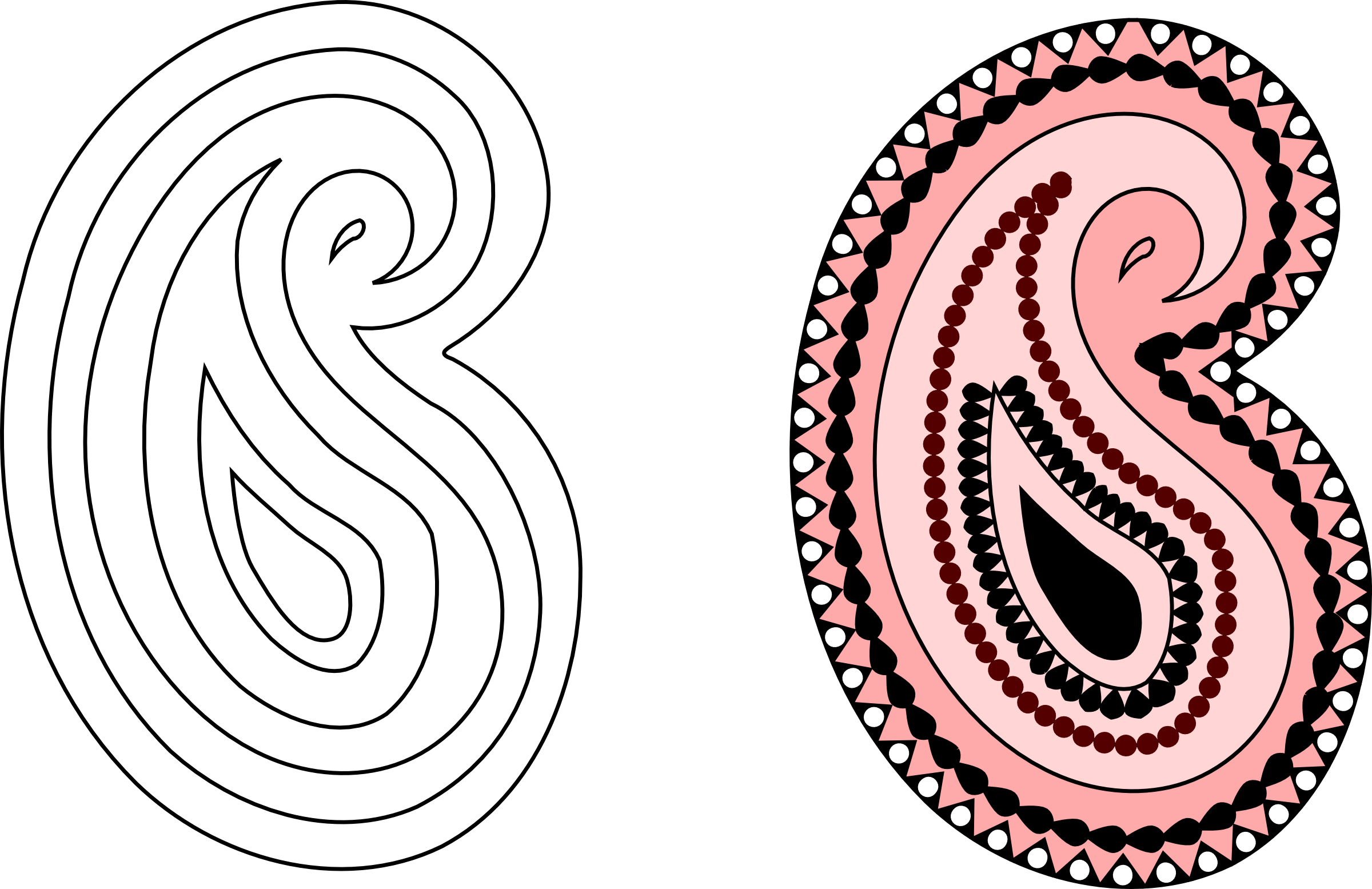 Other Clipart - Paisley Png Transparent Png (2400x1555), Png Download