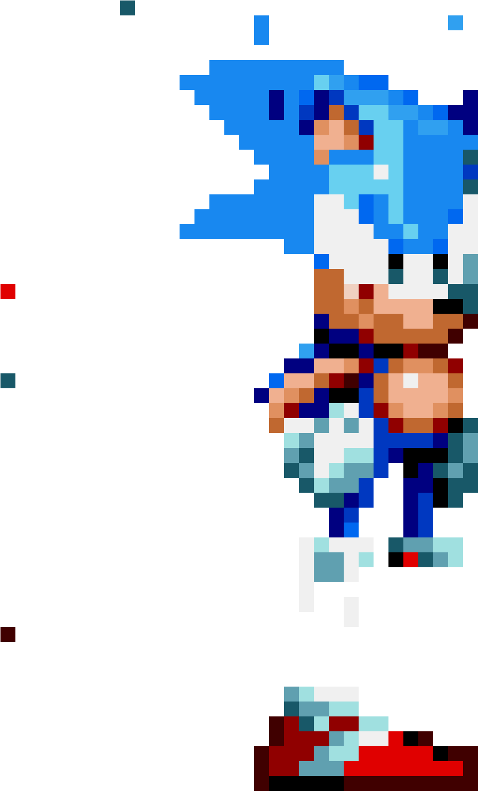 Sonic Mania Sonic Sprite - Sonic 3 Mania Sprites Clipart (960x1950), Png Download