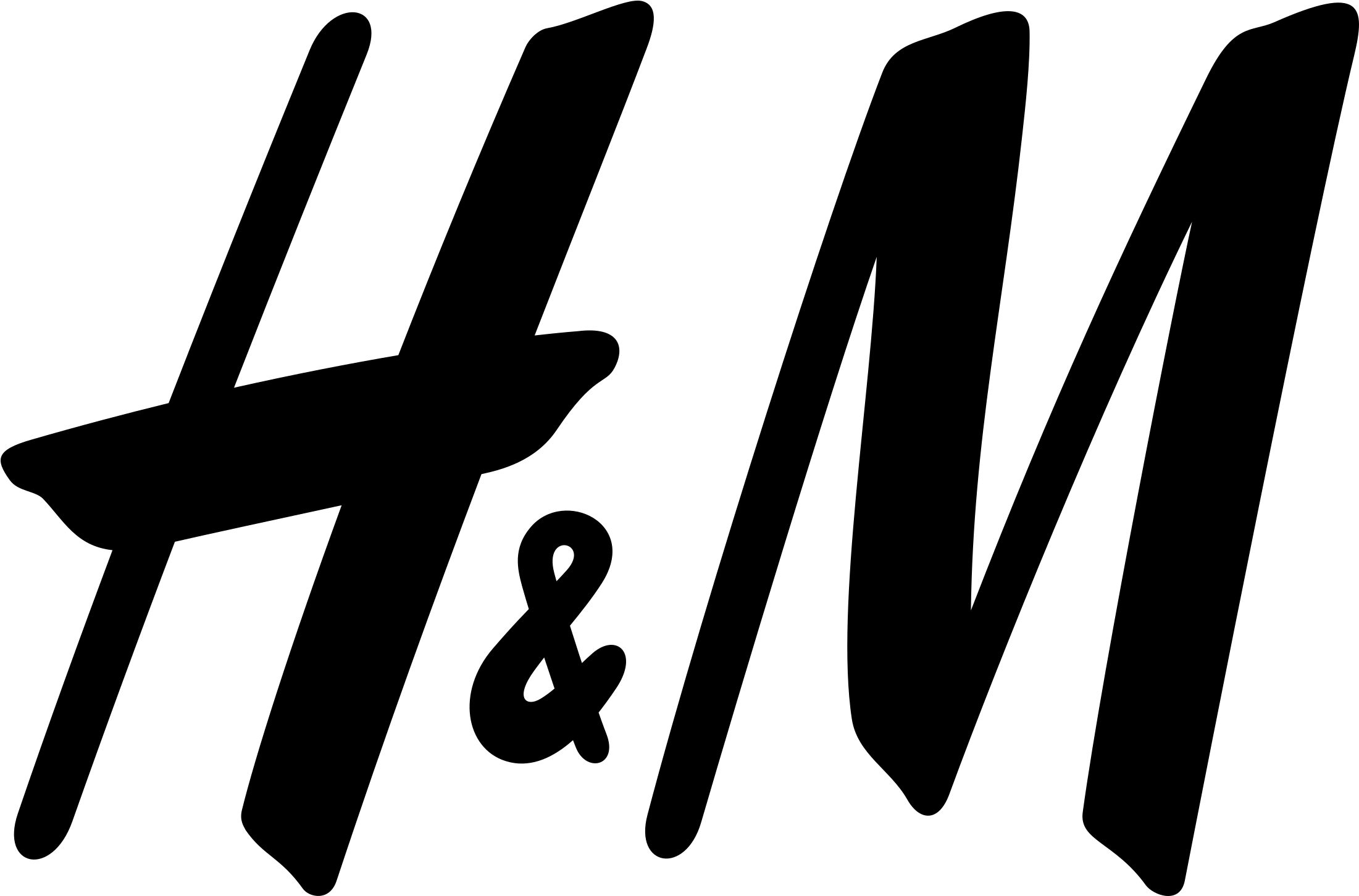Free Hbo Logo Transparent - H And M Logo Black And White Clipart (2201x1452), Png Download