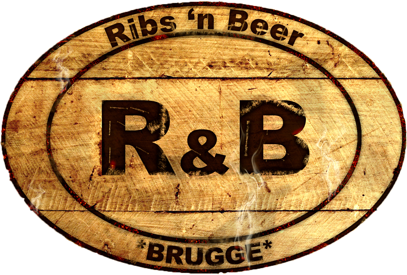 Logo Ovaal Brugge - Ribs And Beer Brugge Clipart (1406x926), Png Download