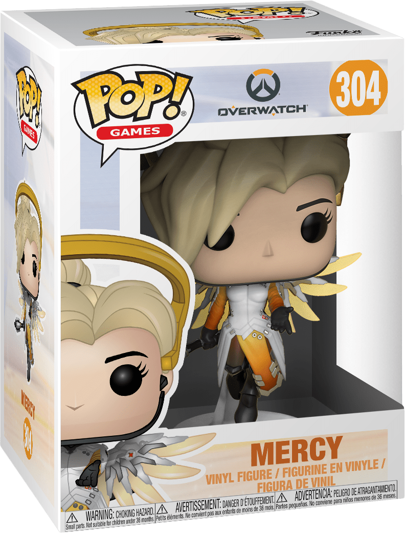 Mercy Vinyl Figure - Funko Pop Overwatch Mercy 304 Clipart (792x1042), Png Download