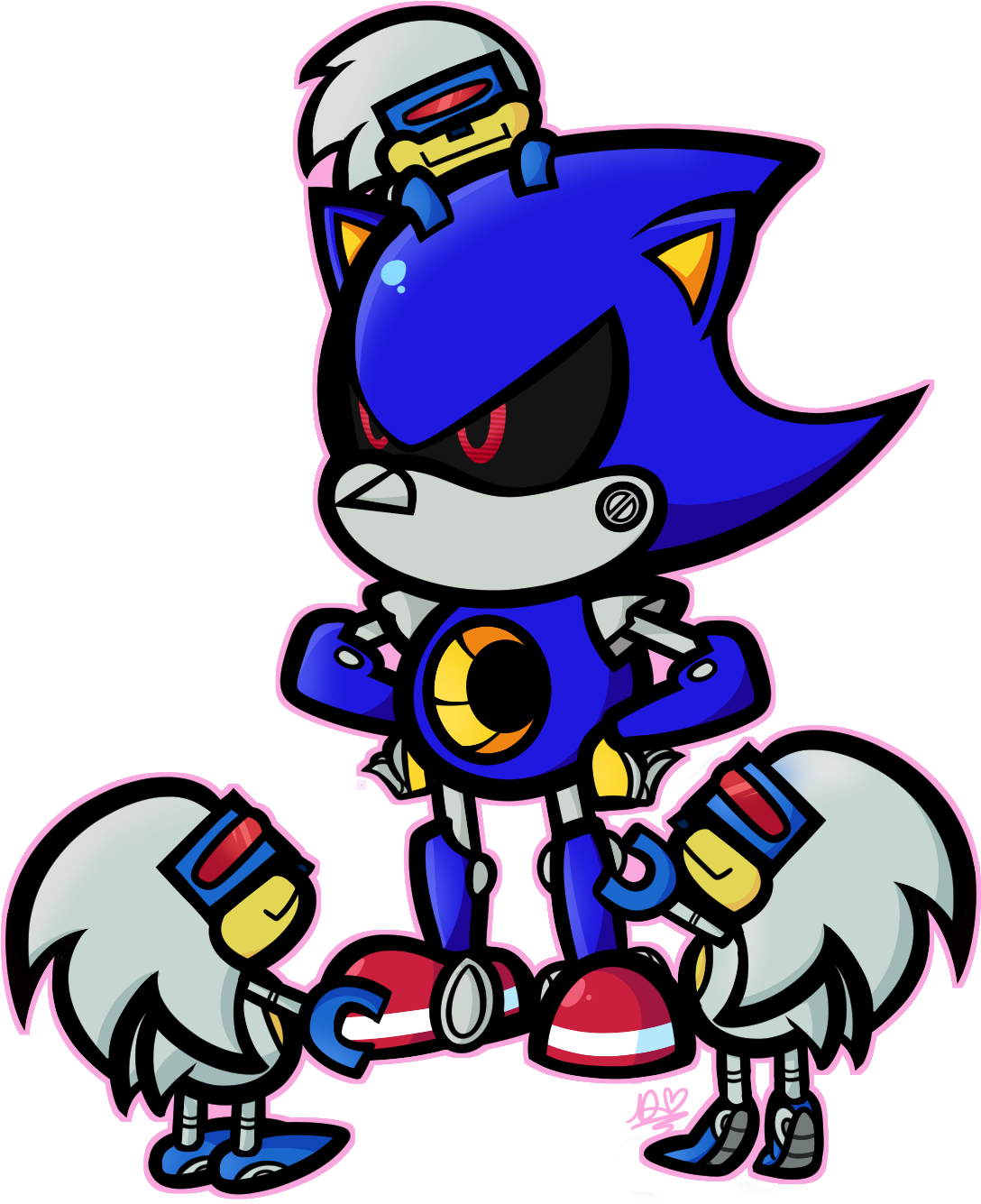 Part-time Babysitter - Sonic Mania Silver Sonic Clipart (1185x1425), Png Download