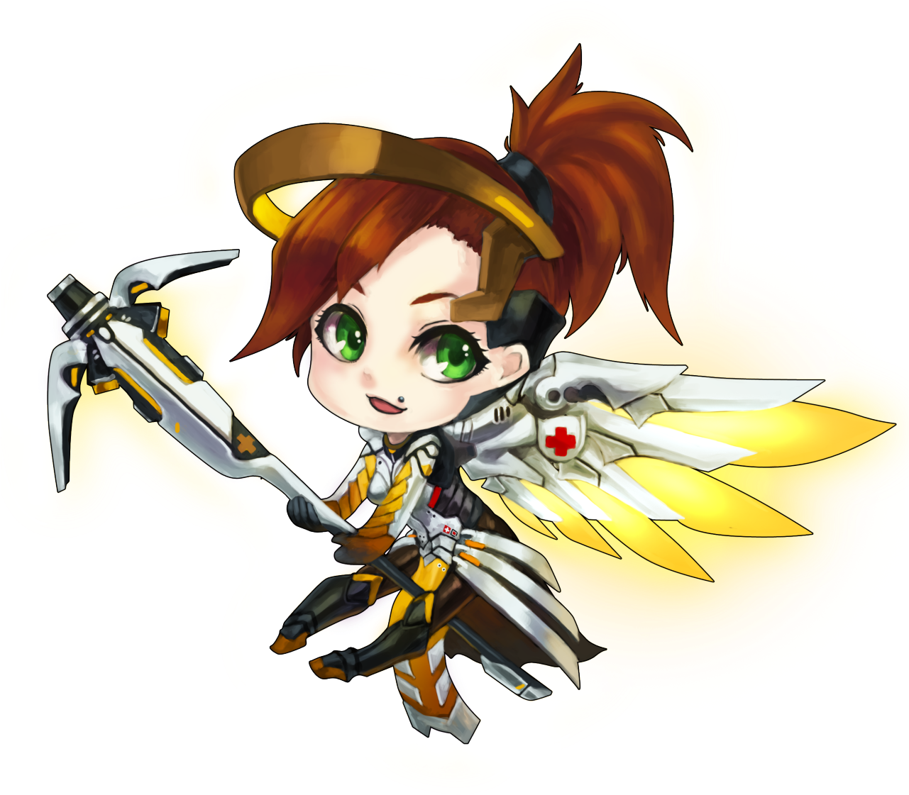 “myself As Mercy From Overwatch Clipart (1281x1121), Png Download