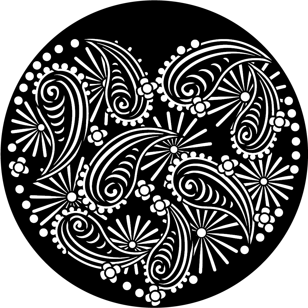 Apollo Design Me-9093 Paisley Heart Steel Pattern - Assiette Noir Et Blanc Clipart (1200x1200), Png Download