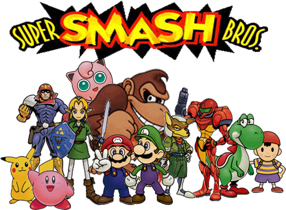 Super Smash Bros Logo - Super Smash Bros 64 Clipart (1097x729), Png Download