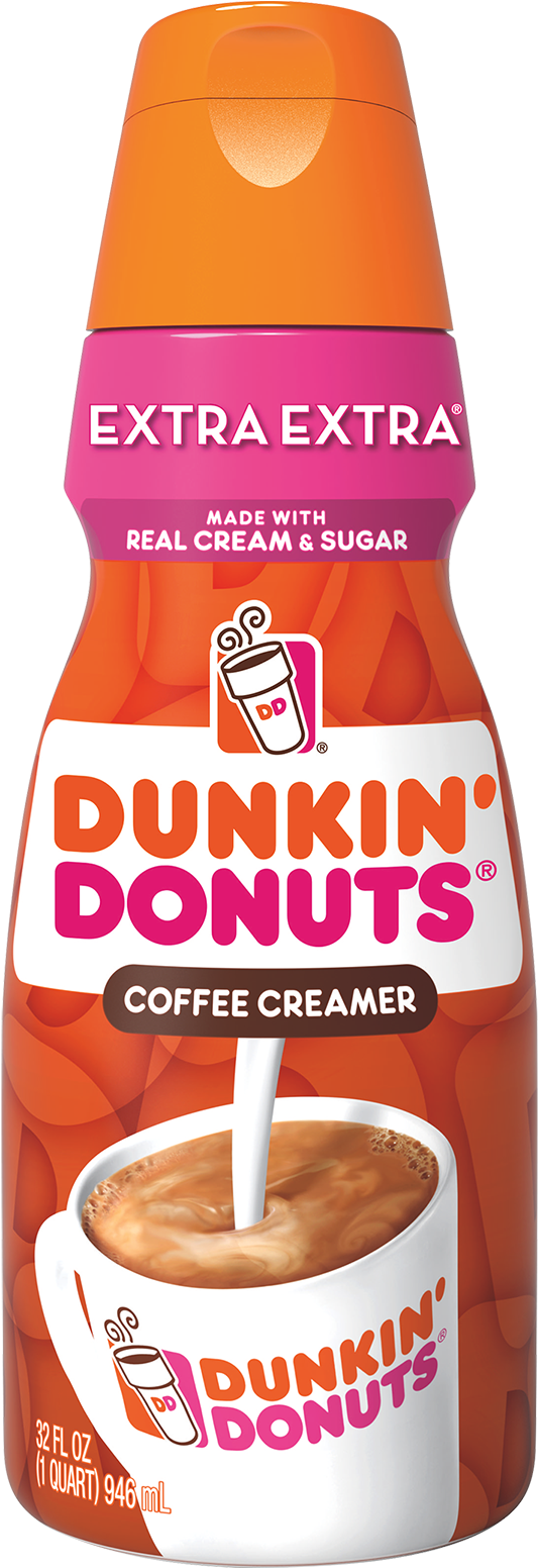 Dunkin' Donuts® Extra Extra Coffee Creamer - Dunkin Donuts Caramel Creamer Clipart (1500x1632), Png Download