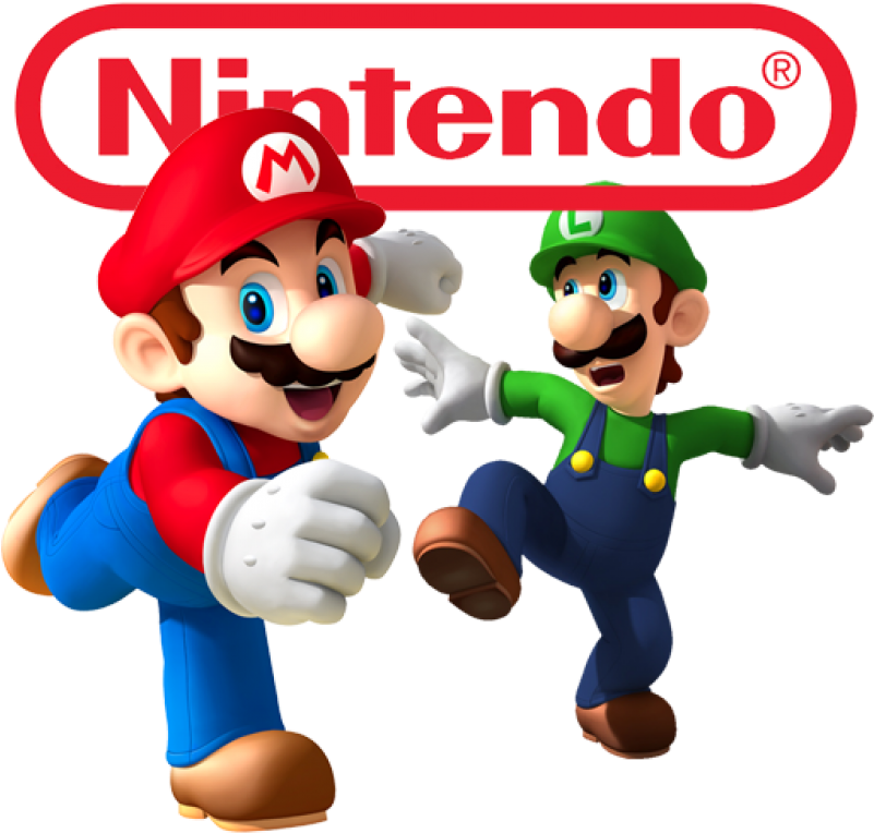 Nintendo Logo With Mario Clipart (800x800), Png Download