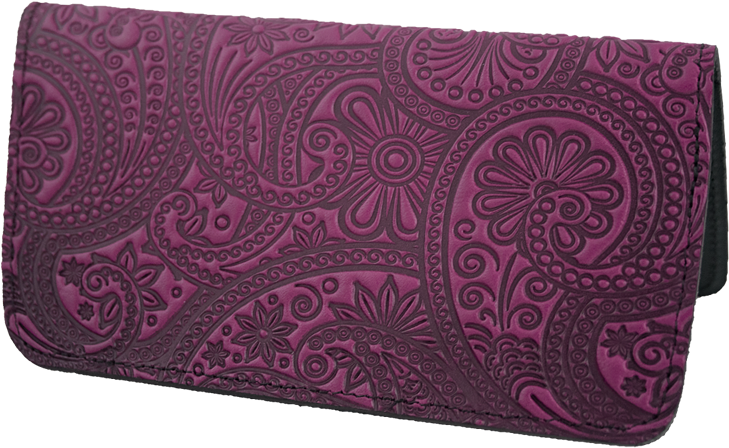 Paisley Checkbook Cover - Wallet Clipart (800x506), Png Download