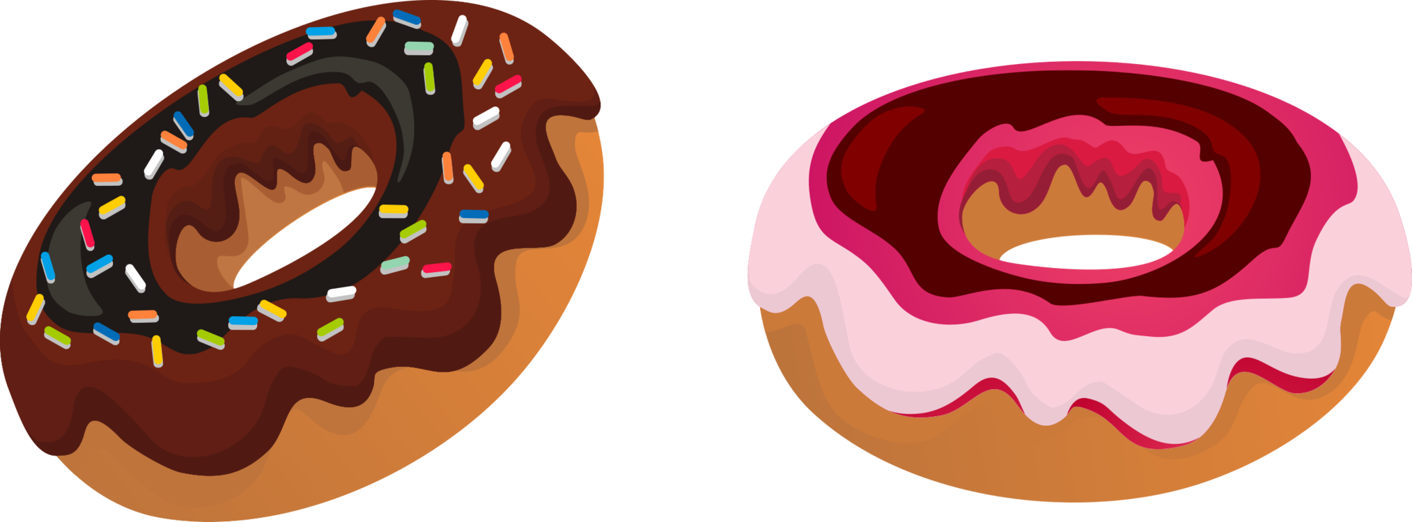 Dunkin' Donuts Sprinkles Cider Doughnut Pastry - Transparent Background Donut Clipart - Png Download (2027x750), Png Download