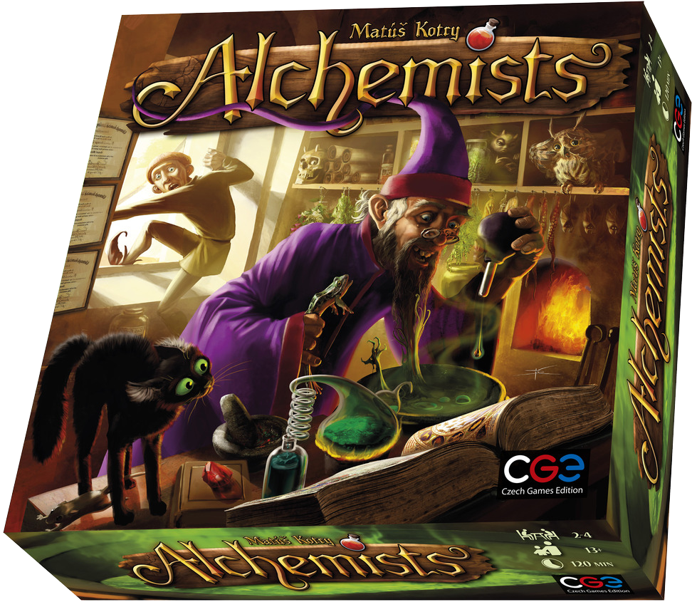 The Alchemists Box, Showing The Cover Art Of A Man - Alchemist Board Game Clipart (991x865), Png Download