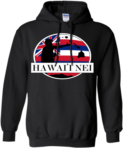 Hawai'i Nei King Kamehameha Pullover Hoodie 8 Oz, Hoodies, - Hoop Story Hoodie Clipart (600x600), Png Download