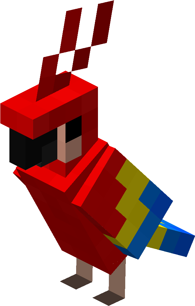 Minecraft Parrot Png Clipart (642x1080), Png Download