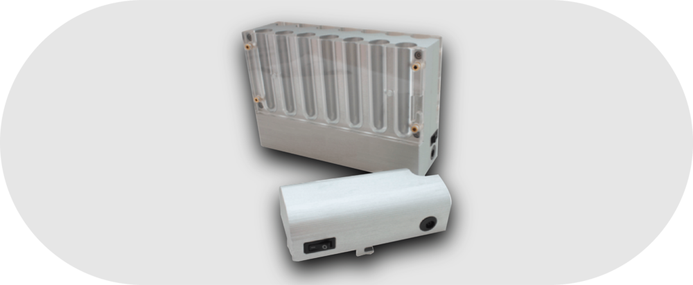 Test Tube Warmer With Battery Clipart (1000x412), Png Download