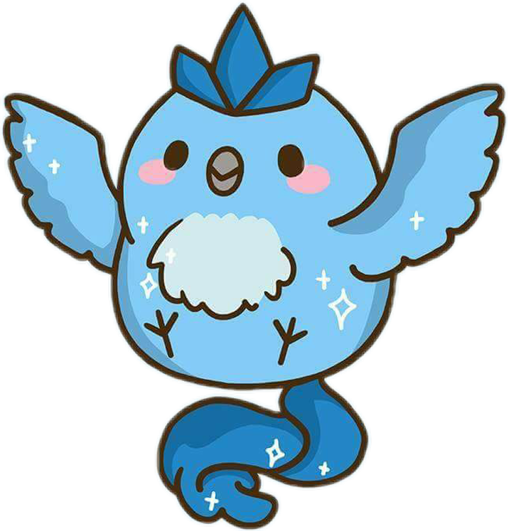 Jenniillustrations Kawaii Pokemon Pokémon Articuno Clipart (1024x1070), Png Download
