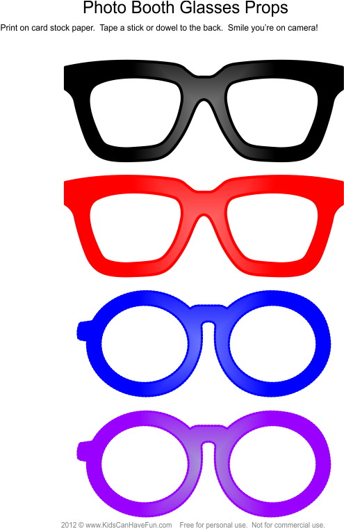 Theatrical Property Sunglasses Booth Glasses Download - Clipart For Photobooth - Png Download (531x759), Png Download