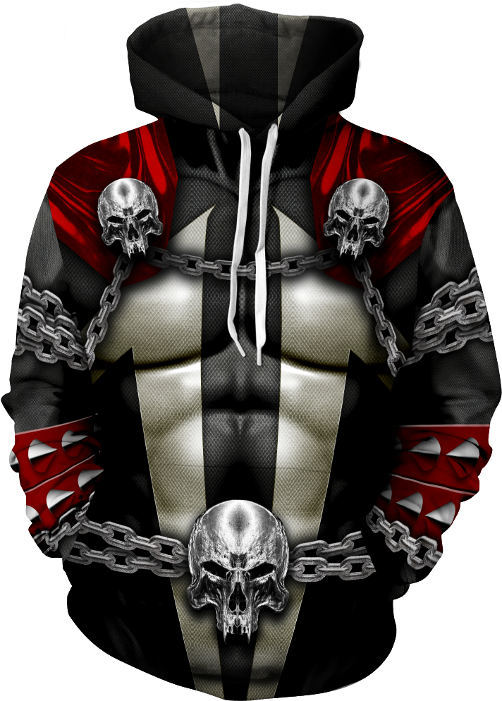 Spawn Unisex Hoodie - Skull Kiss Clipart (1000x1000), Png Download