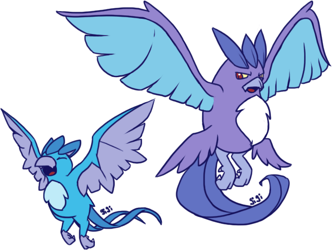Articuno - Cartoon Clipart (654x492), Png Download