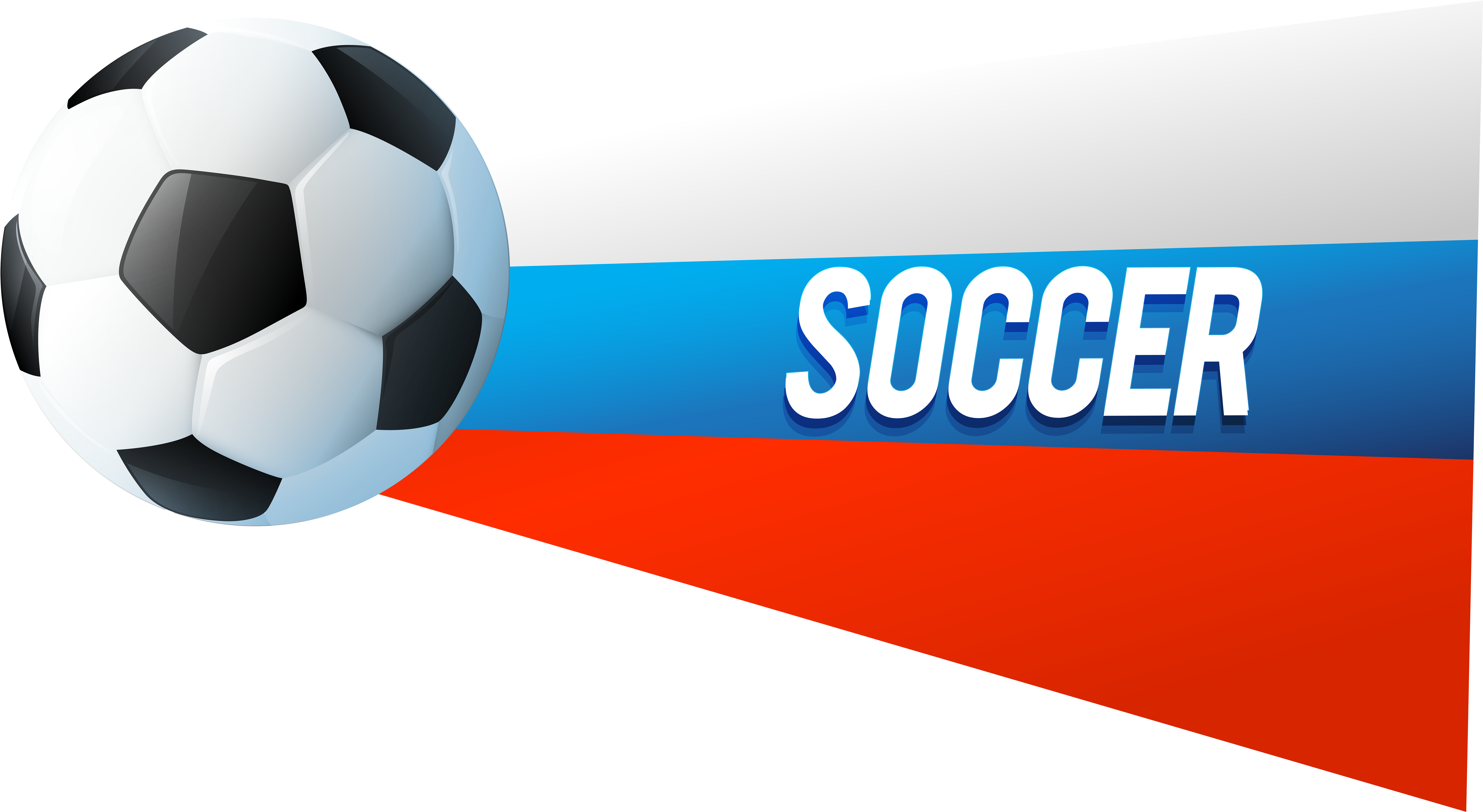 Deco Russian Flag With Soccer Ball Png Clip Art Transparent Png (7830x4292), Png Download