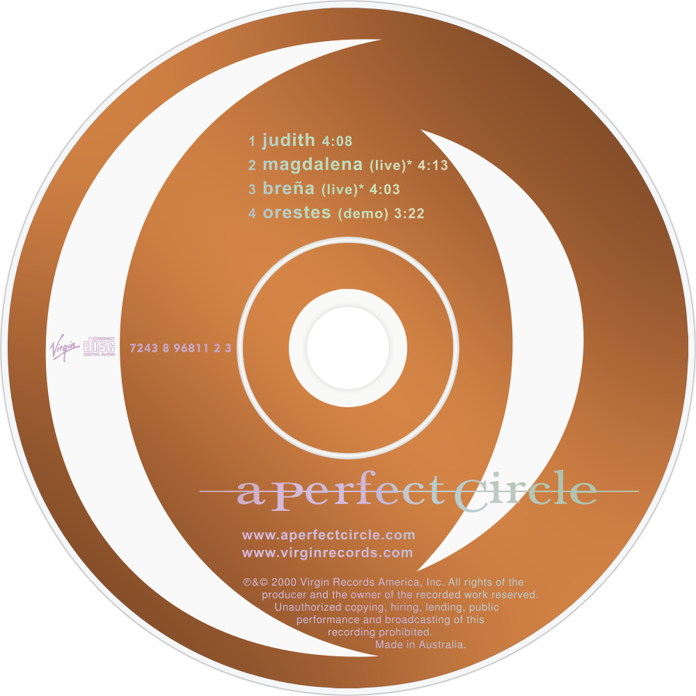 A Perfect Circle Judith Cd Disc Image - Cd Clipart (1000x1000), Png Download