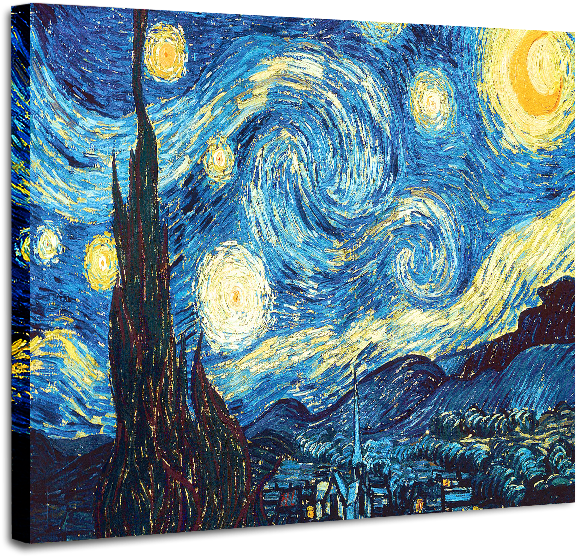 The Starry Night - Starry Night Diamond Painting Clipart (800x600), Png Download