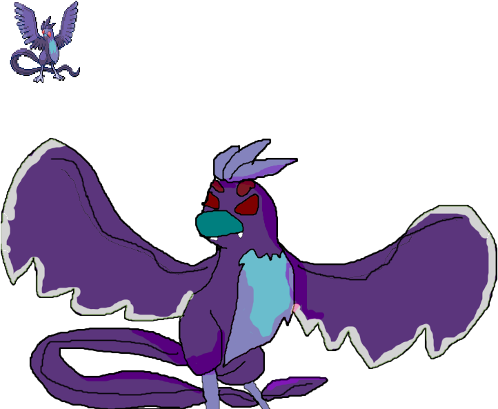Royalty Free Stock Articuno Drawing Fusion - Articuno Sprite Clipart (722x593), Png Download