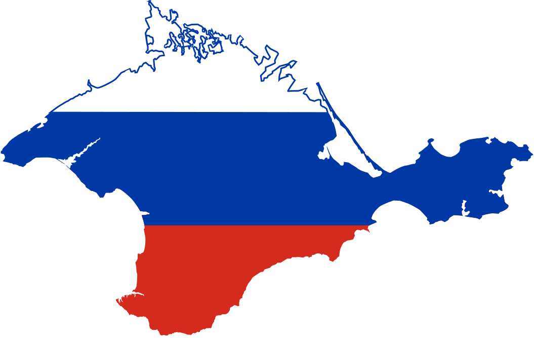 Maps Moscow Russia File Flag Map Of Crimea As Part - Russia Flag Map With Crimea Clipart (1055x667), Png Download