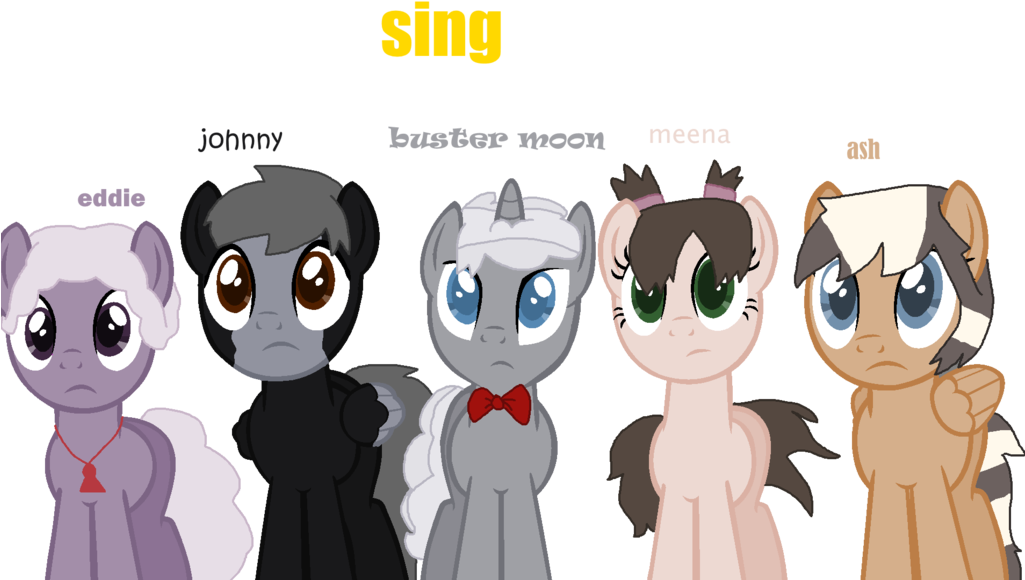 Sing Mlp Characters By Mixelfangirl100 - Sing Characters As Ponies Clipart (1025x580), Png Download