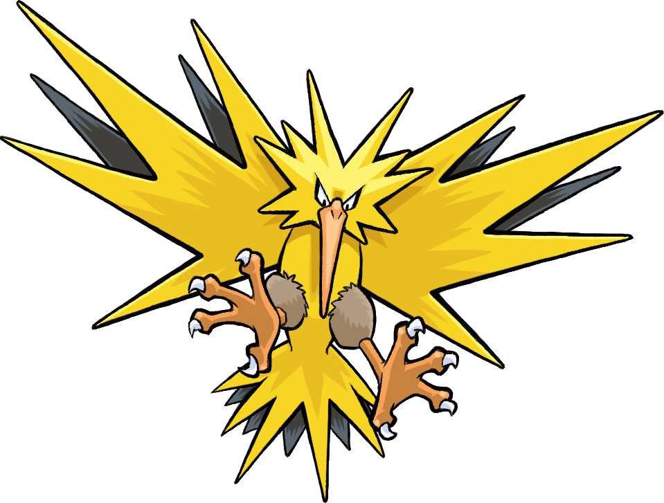 445kib, 959x727, Image - Yellow Pokemon Legendary Birds Clipart (959x727), Png Download