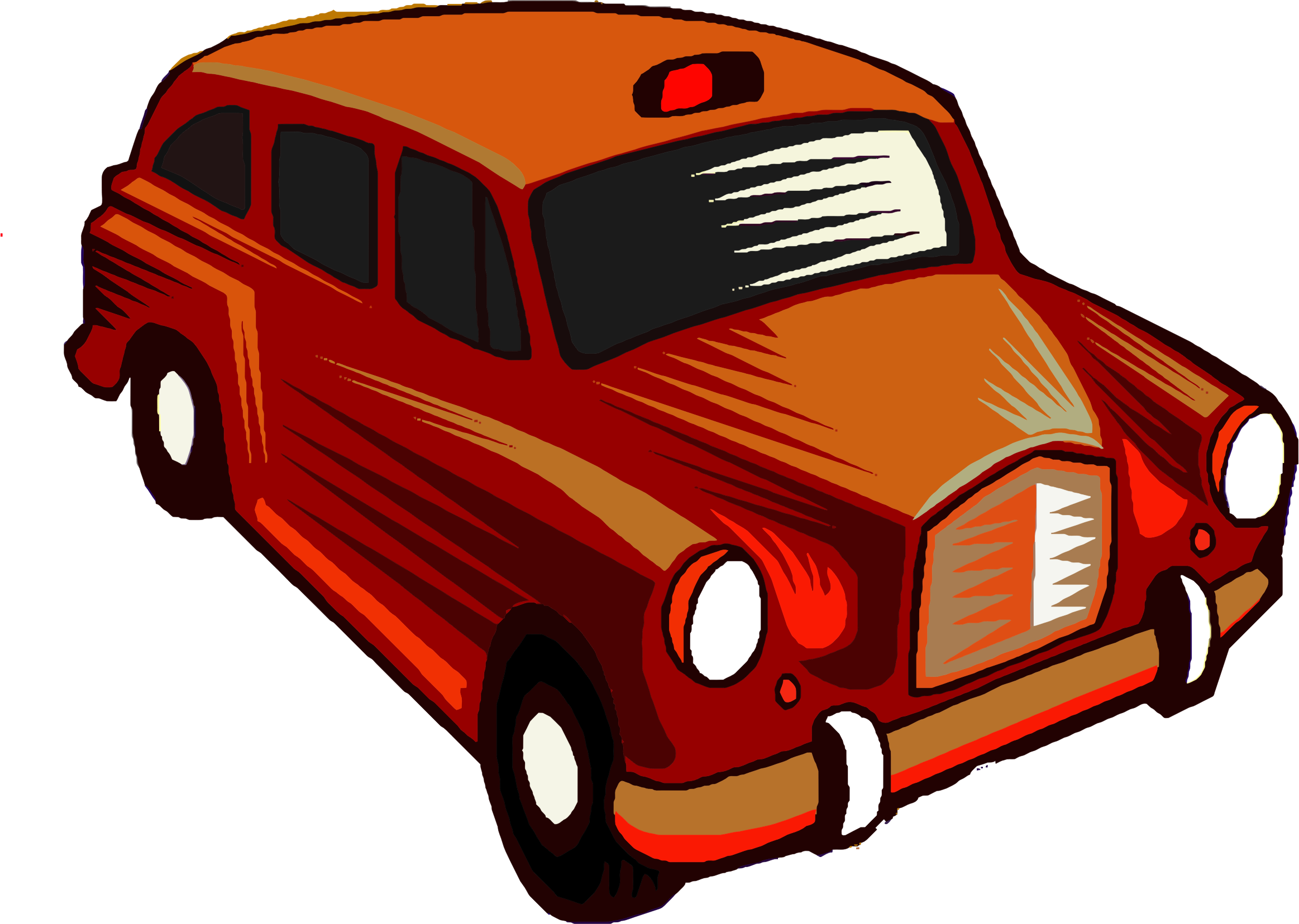 This Free Icons Png Design Of Red Taxi Cab Clipart (2326x1656), Png Download