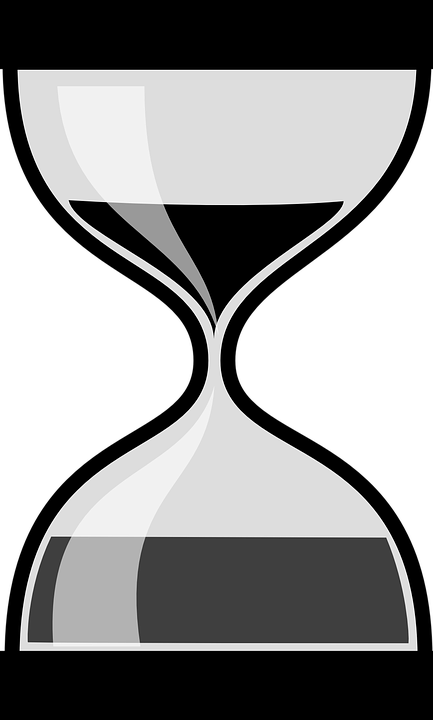 Hourglass Clipart Sand Timer - Timer Black And White - Png Download (433x720), Png Download