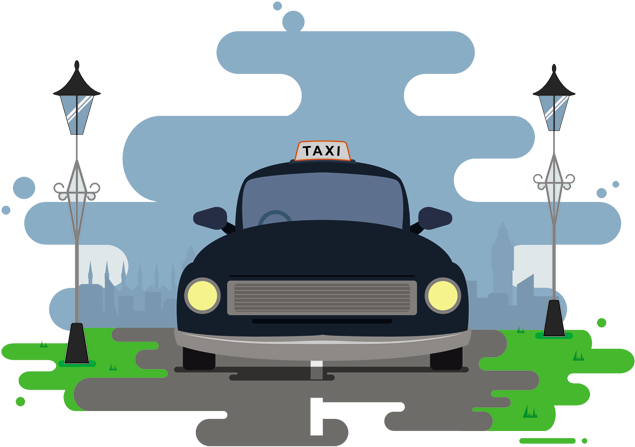Contact Us - Taxi Illustration Clipart (700x577), Png Download
