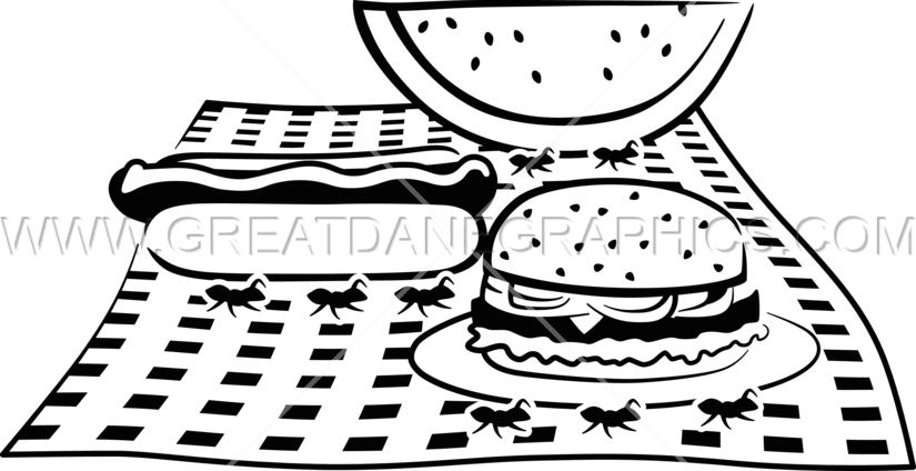 825 X 424 3 - Picnic Clipart Black And White - Png Download (825x424), Png Download