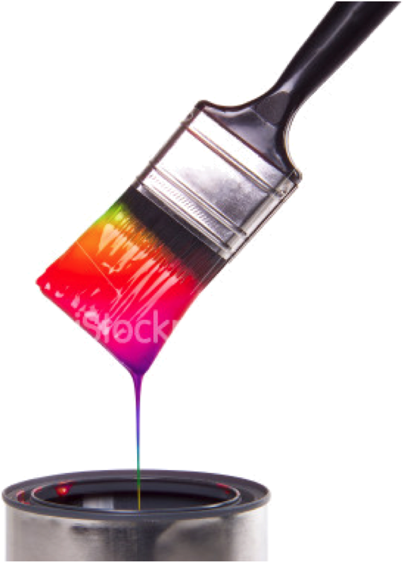 Paintbrush House Painter And Decorator Drip Painting - Paint Clipart (711x793), Png Download