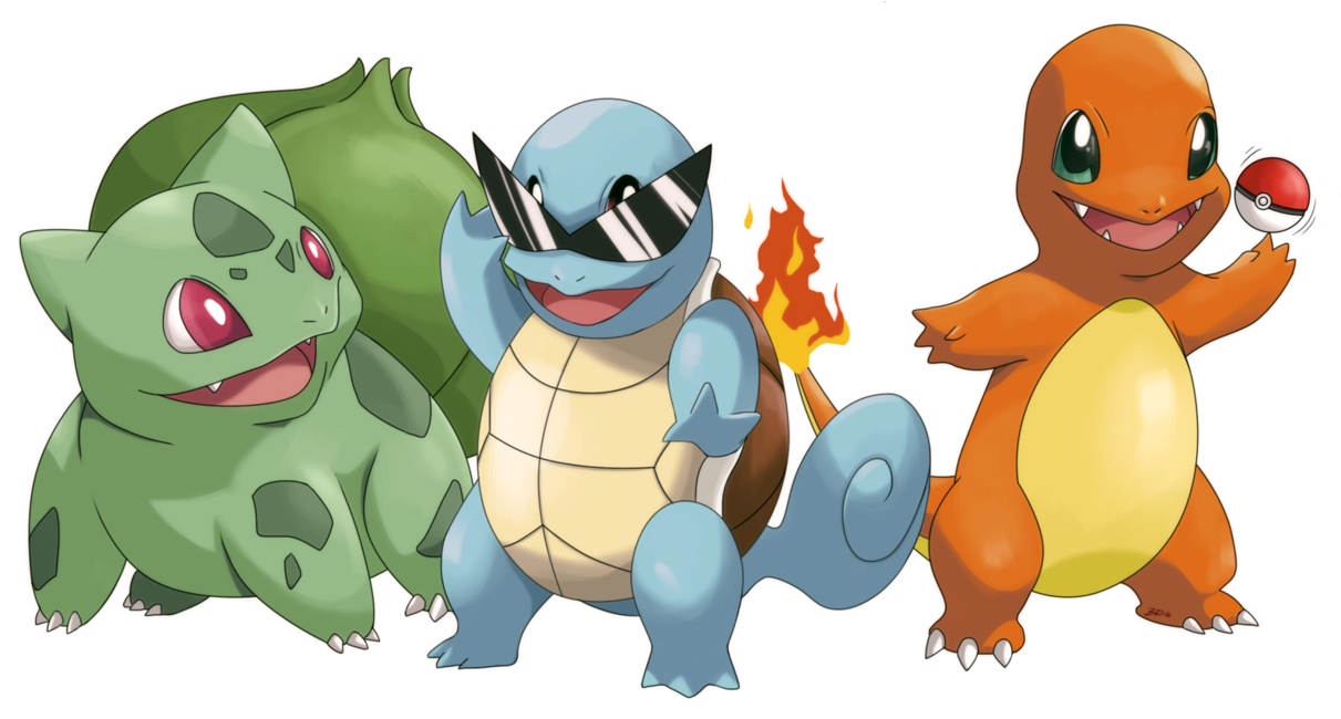 Pokemon Starters Png - Starter Pokemon Png Clipart (1216x656), Png Download