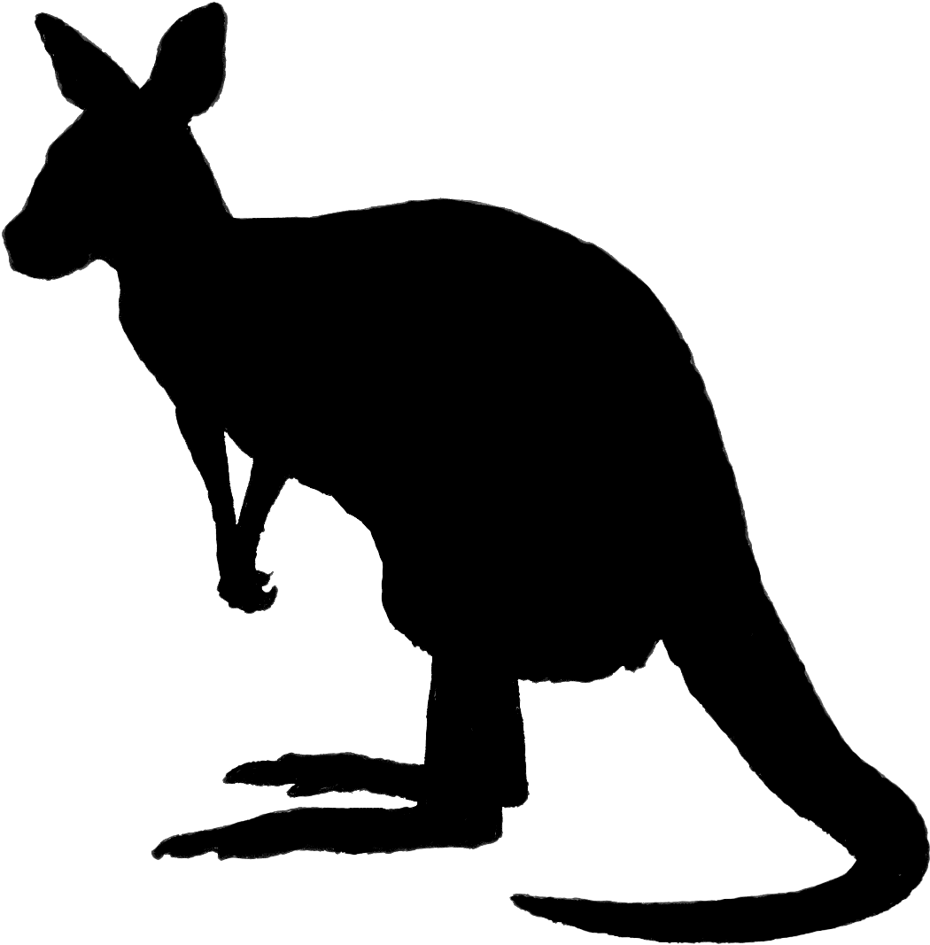 Kangaroo Silhouette Png Image - Kangaroo Silhouette Clipart (1122x1150), Png Download