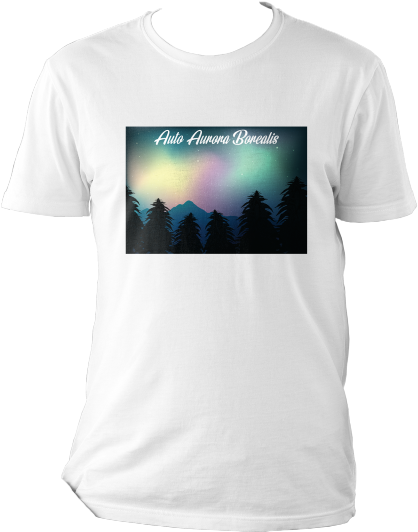 Auto Aurora Borealis T-shirt - Shirt Clipart (800x800), Png Download