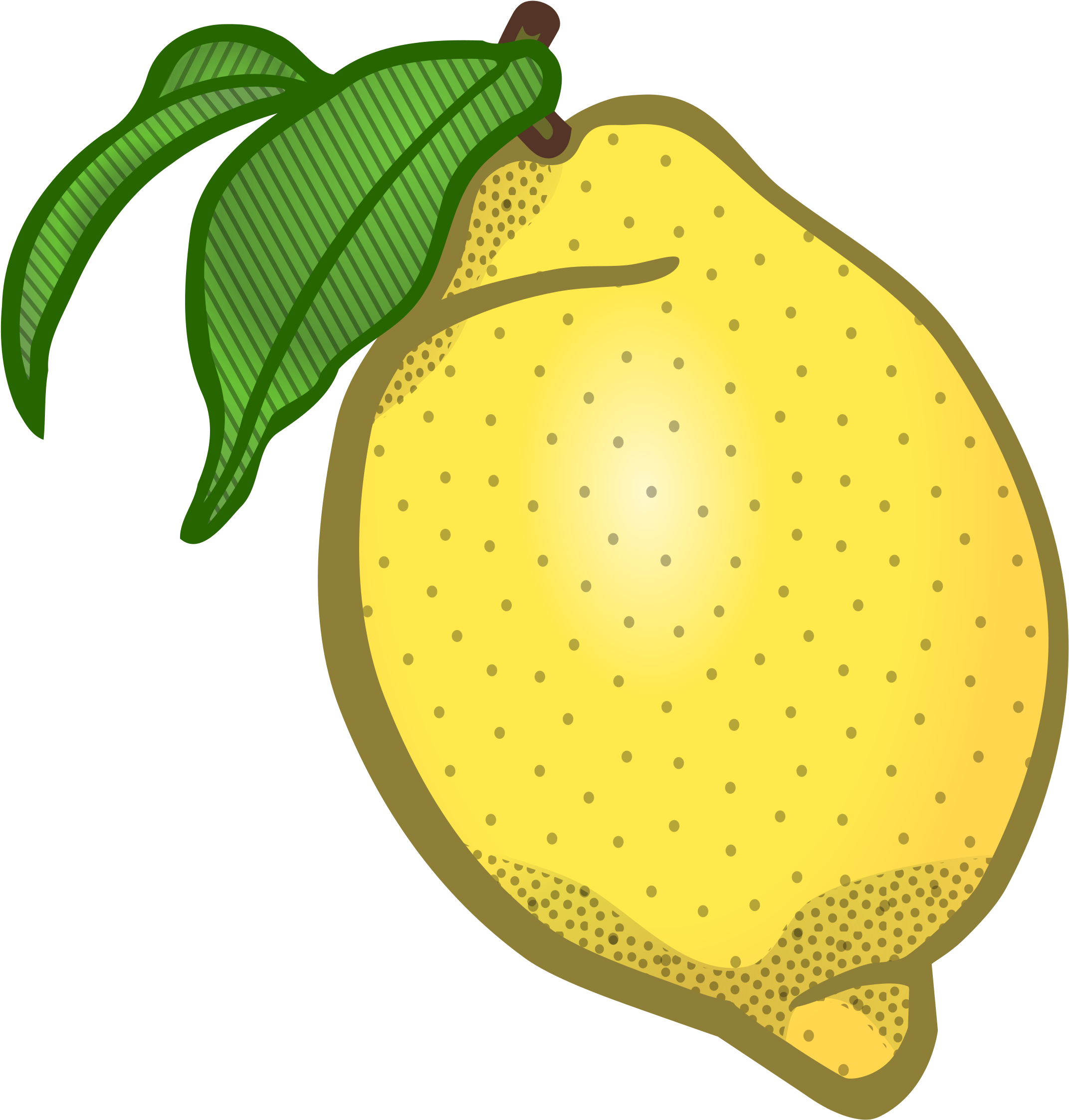 Lemon Car Png Black And White - Lemon Clipart Transparent Png (2250x2400), Png Download