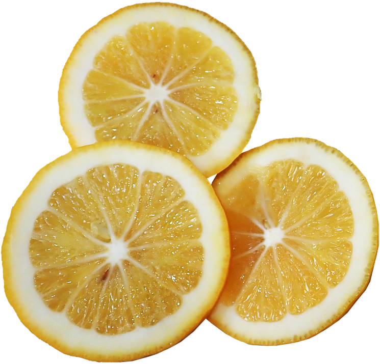 Fruit, Lemon, Slices, Citrus, Juicy, Vitamins - Lemon Slices Png Clipart (761x720), Png Download