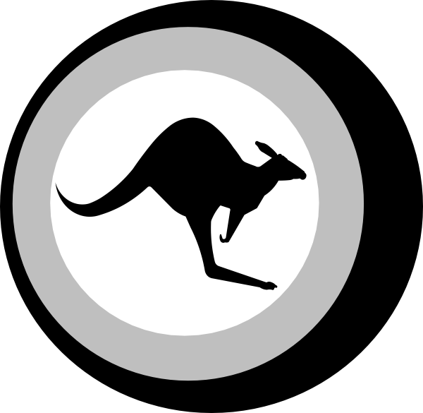 Kangaroo Ball Clip Art - Kangaroo Sign 2km - Png Download (600x585), Png Download
