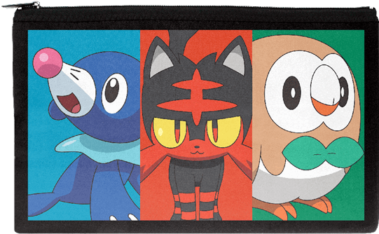 Sun And Moon Starters Pencil Case - Pokemon Sun And Moon Big Pencil Case Clipart (600x600), Png Download
