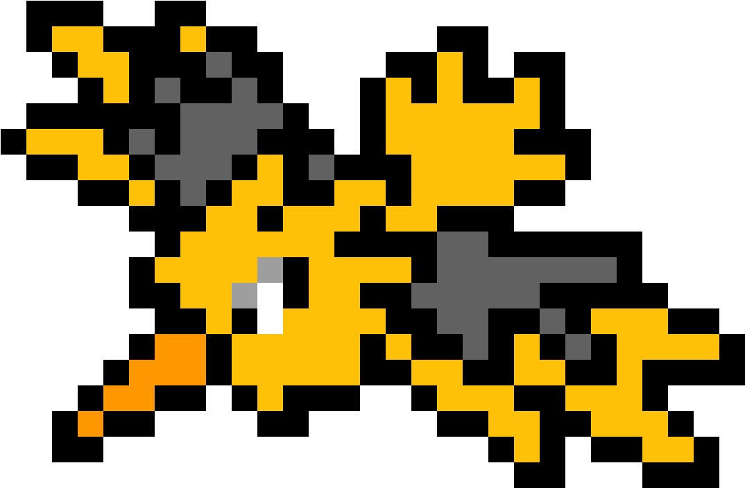Pokemon Zapdos Pixel Art - Zapdos Pixel Art Clipart (1184x1184), Png Download